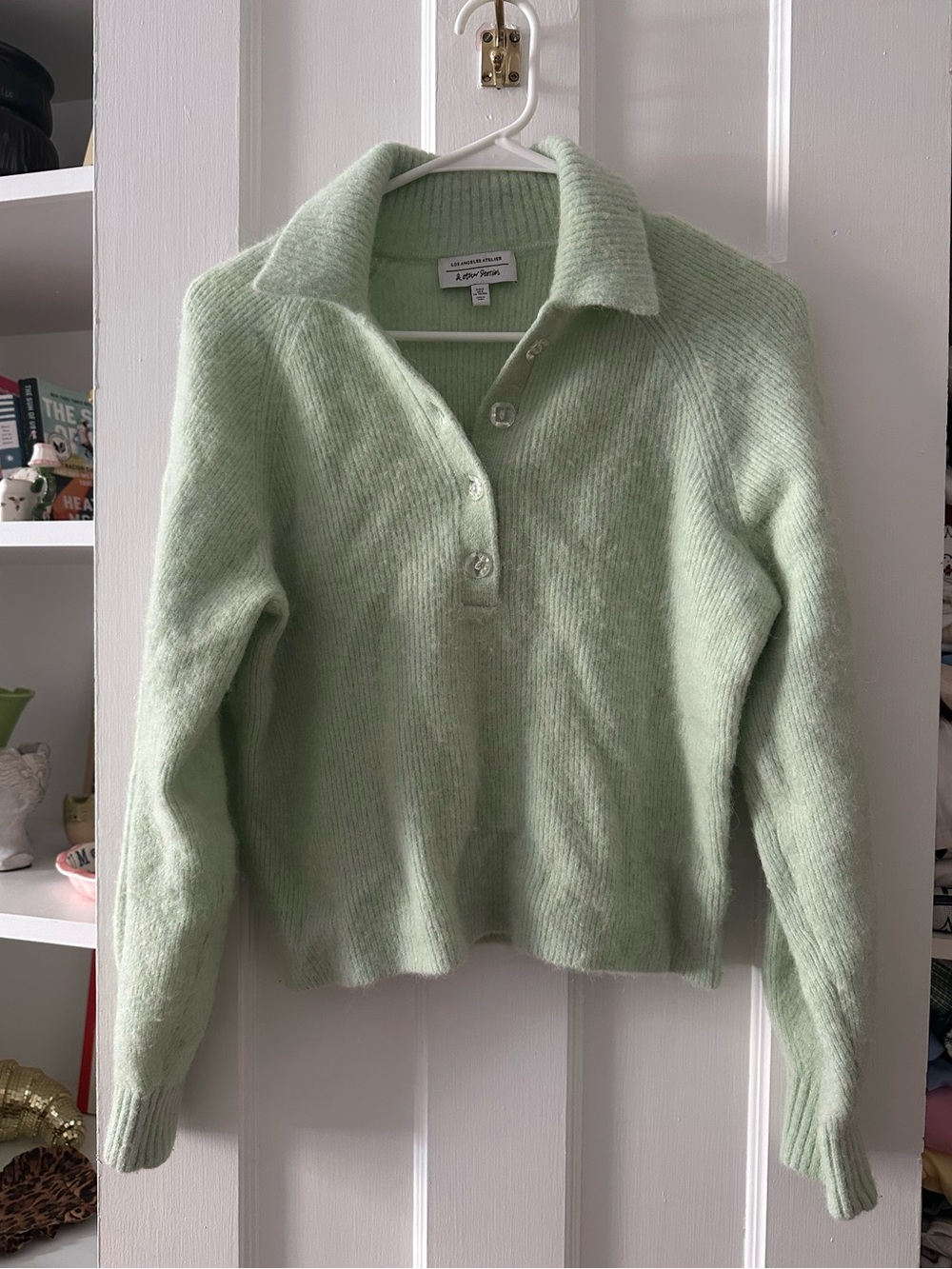 & other stories collared wool-blend sweater